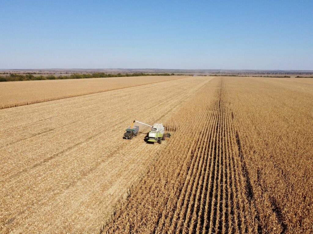 Machinery working the land