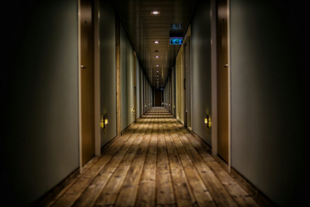 Guest room corridor