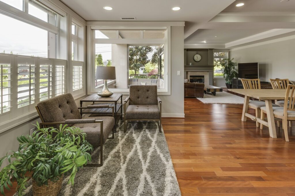Open plan living interior