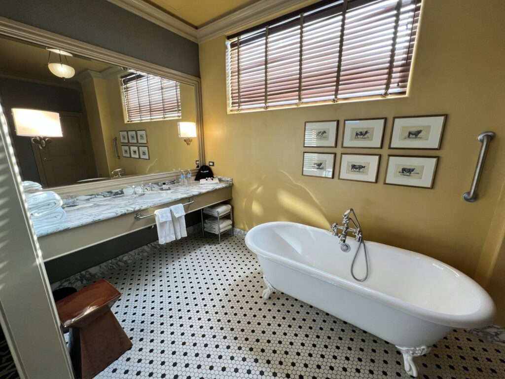 Family bathroom with twin basins